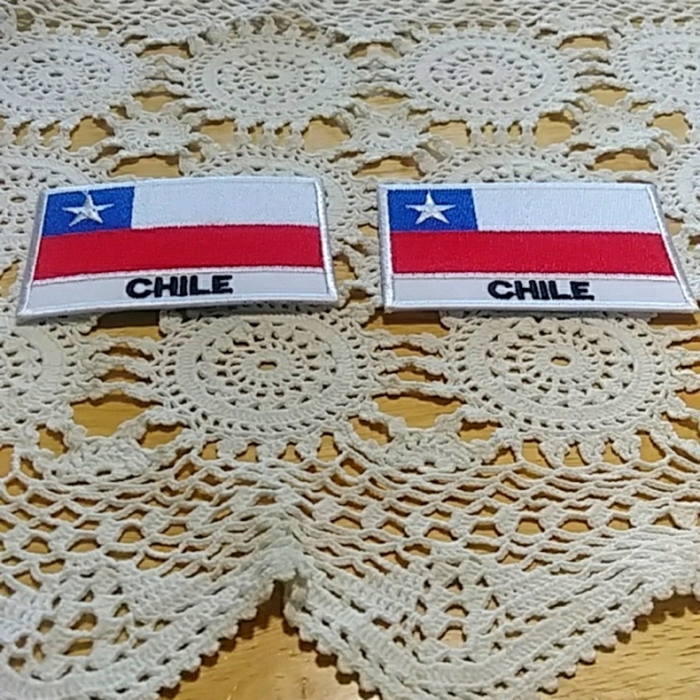 Geographic Iron-On Patches, set of two, new items. 2" X 3"